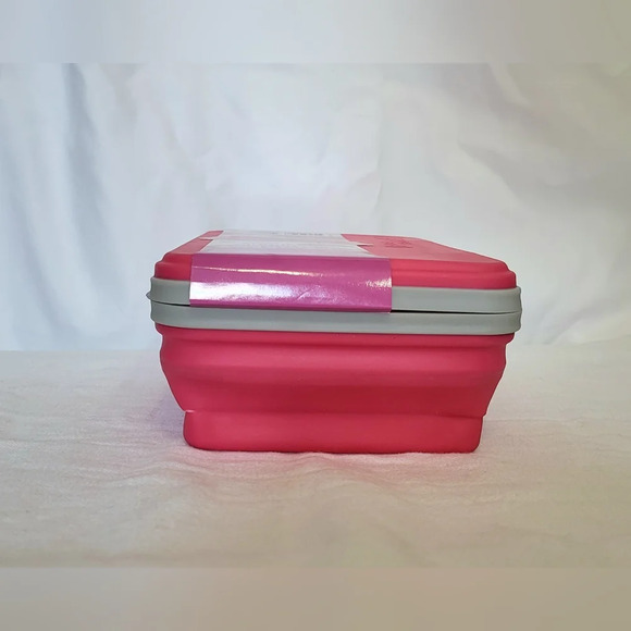 It's Academic Pink Rubber Flexi Storage Collapsible Pencil & Supply Case‎ - Picture 8 of 9